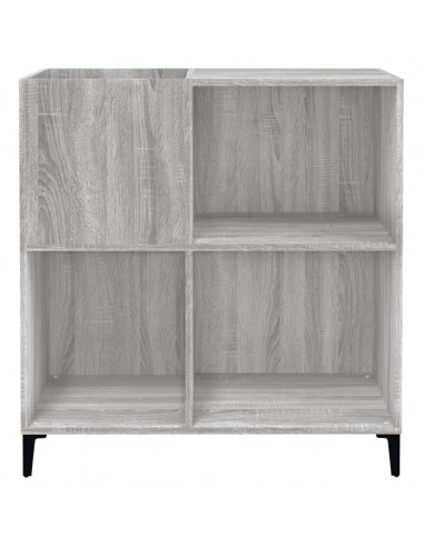 Mobile Porta Dischi Grigio Sonoma 84,5x38x89 Legno Multistrato