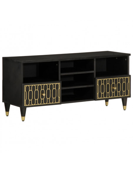 Mobile Porta TV 100x33x46 cm in Legno Massello di Mango
