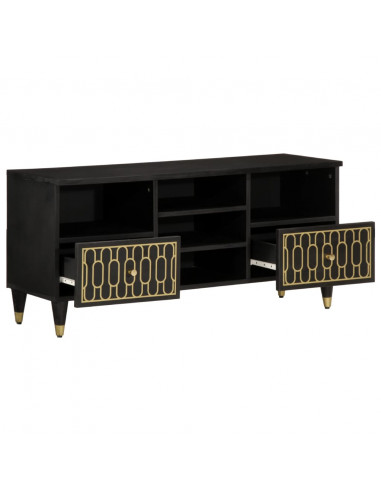 Mobile Porta TV 100x33x46 cm in Legno Massello di Mango