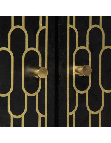 Credenza 60x33x75 cm in Legno Massello di Mango