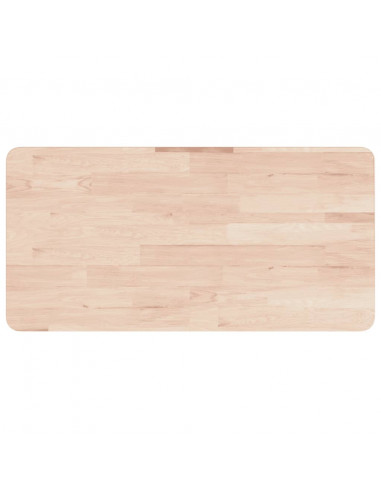 Piano Bagno 100x60x4 cm in Legno Massello Non Trattato