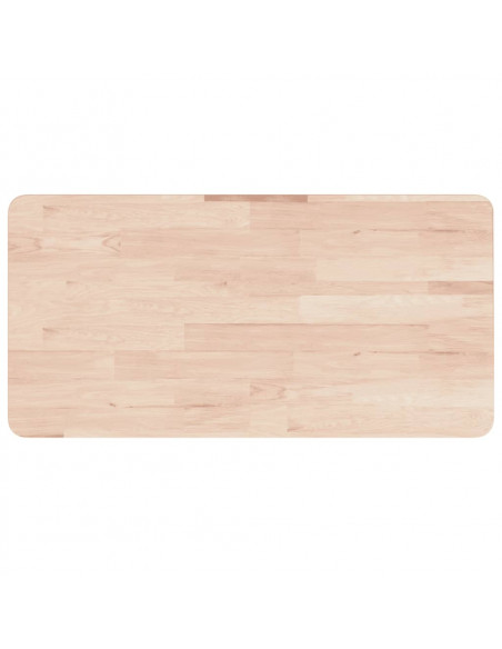 Piano Bagno 100x60x4 cm in Legno Massello Non Trattato