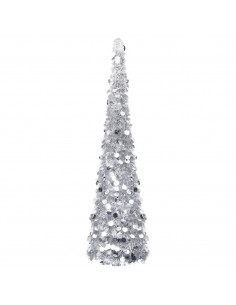 Albero di Natale Artificiale Apribile Argento 180 cm PET 2