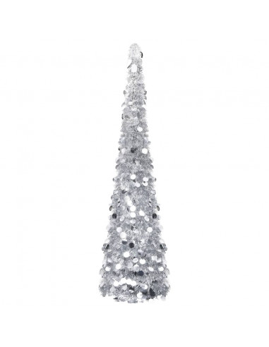 Albero di Natale Artificiale Apribile Argento 180 cm PET