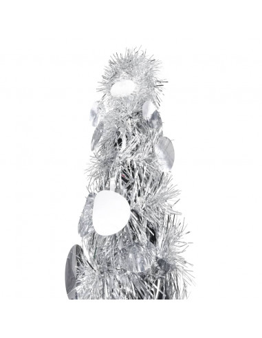 Albero di Natale Artificiale Apribile Argento 180 cm PET