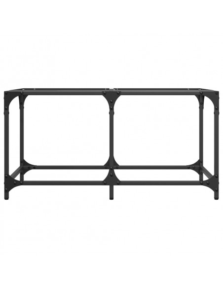 Tavolini con Piano Vetro Trasparente 2 pz 78,5x40x40 cm Acciaio