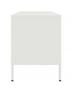 Mobile TV Bianco 100,5x39x50,5 cm in Acciaio 2