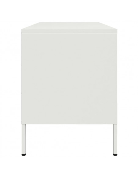 Mobile TV Bianco 100,5x39x50,5 cm in Acciaio