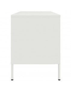 Mobile TV Bianco 100,5x39x50,5 cm in Acciaio 2