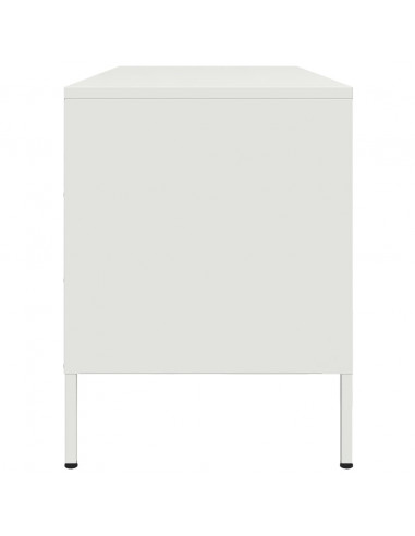 Mobile TV Bianco 100,5x39x50,5 cm in Acciaio