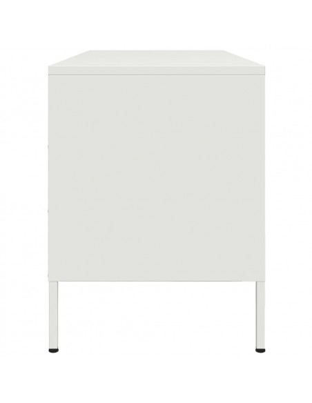 Mobile TV Bianco 100,5x39x50,5 cm in Acciaio