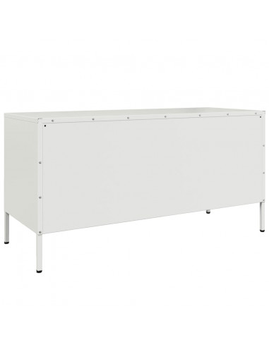 Mobile TV Bianco 100,5x39x50,5 cm in Acciaio