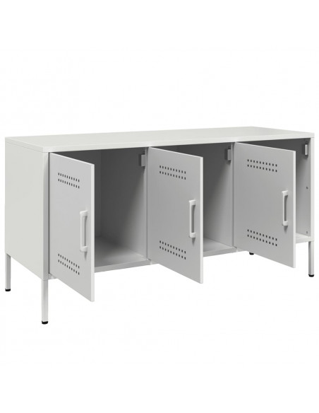 Mobile TV Bianco 100,5x39x50,5 cm in Acciaio