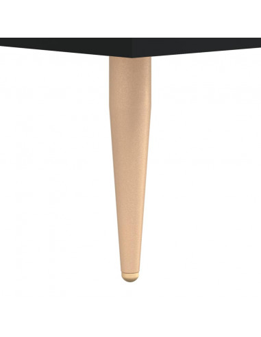 Credenza Nera 69,5x32,5x180 cm Legno Multistrato