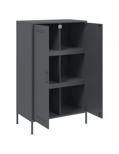 Credenza Antracite 68x39x113 cm in Acciaio