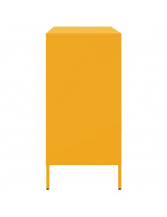 Credenza Giallo Senape 68x39x79 cm in Acciaio 2