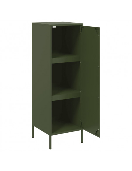 Credenza Verde Oliva 36x39x113 cm in Acciaio
