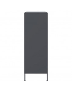 Credenza Antracite 68x39x113 cm in Acciaio 2