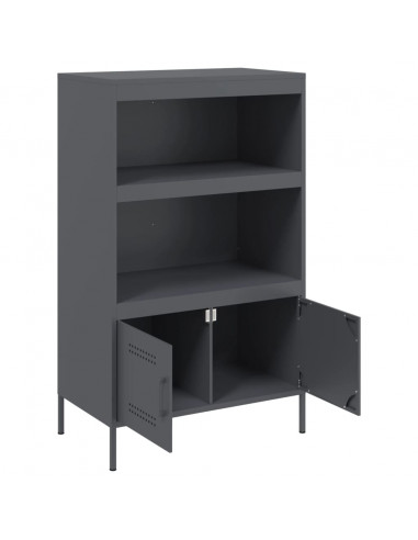 Credenza Antracite 68x39x113 cm in Acciaio