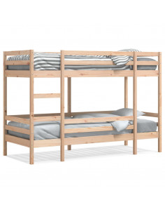 Letto a Castello 90x200 cm in Legno Massello di Pino