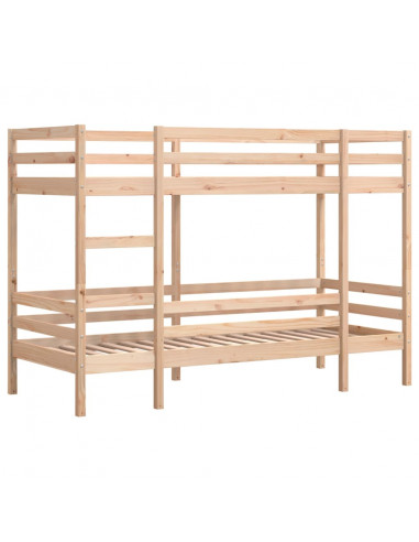 Letto a Castello 90x200 cm in Legno Massello di Pino