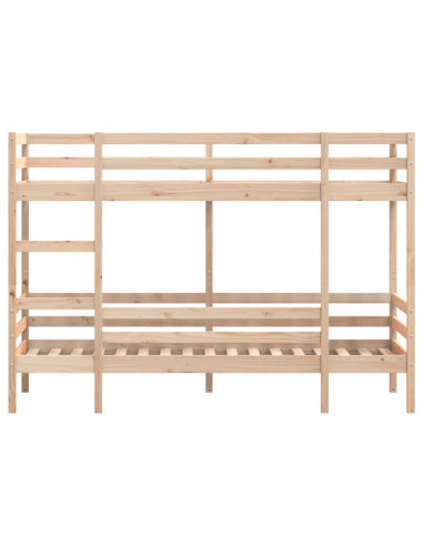 Letto a Castello 90x200 cm in Legno Massello di Pino