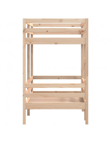 Letto a Castello 90x200 cm in Legno Massello di Pino