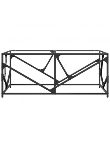 Tavolini con Piano Vetro Trasparente 2 pz 98,5x50x41cm Acciaio