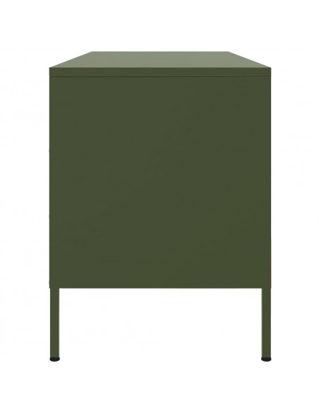 Mobile TV Verde Oliva 100,5x39x50,5 cm in Acciaio