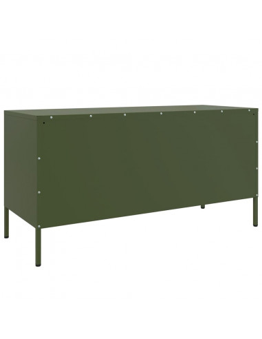 Mobile TV Verde Oliva 100,5x39x50,5 cm in Acciaio
