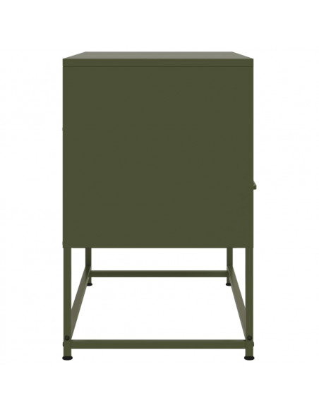 Mobile TV Verde Oliva 68x39x60,5 cm in Acciaio