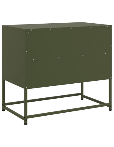 Mobile TV Verde Oliva 68x39x60,5 cm in Acciaio