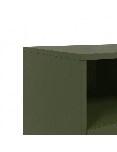 Mobile TV Verde Oliva 68x39x60,5 cm in Acciaio