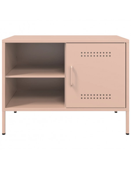 Mobili TV 2pz Rosa 68x39x50,5 cm in Acciaio