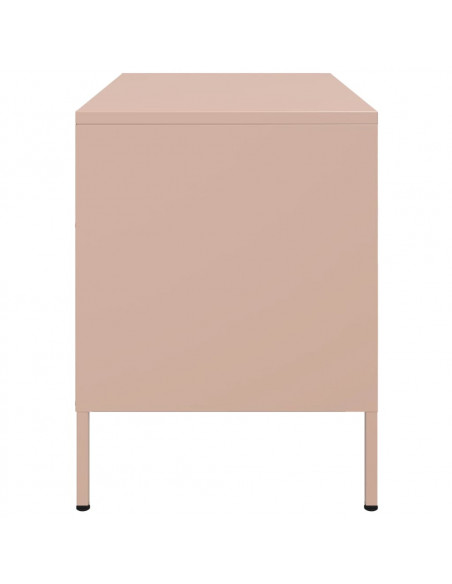 Mobili TV 2pz Rosa 68x39x50,5 cm in Acciaio