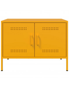 Mobili TV 2 pz Giallo Senape 68x39x50,5 cm in Acciaio 2