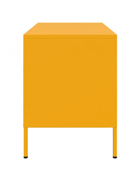 Mobili TV 2 pz Giallo Senape 68x39x50,5 cm in Acciaio