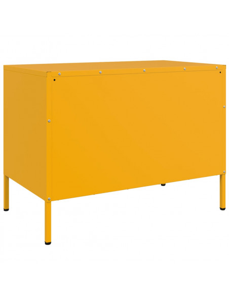 Mobili TV 2 pz Giallo Senape 68x39x50,5 cm in Acciaio