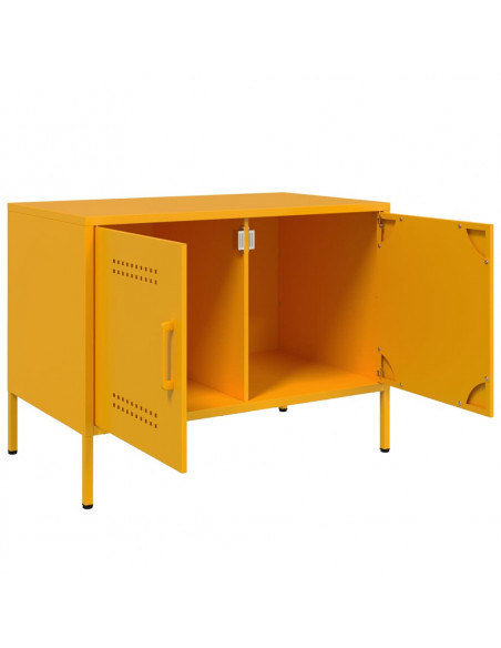 Mobili TV 2 pz Giallo Senape 68x39x50,5 cm in Acciaio