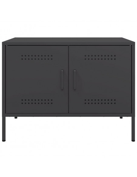 Mobili TV 2pz Neri 68x39x50,5 cm in Acciaio