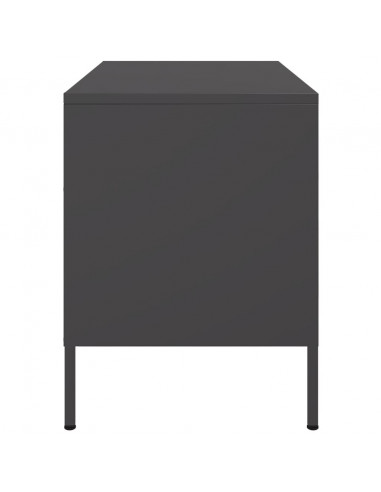 Mobili TV 2pz Neri 68x39x50,5 cm in Acciaio