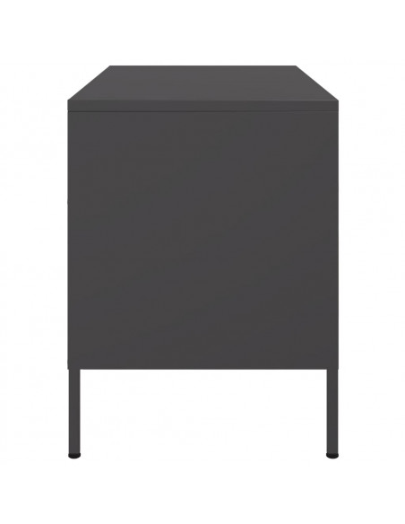 Mobili TV 2pz Neri 68x39x50,5 cm in Acciaio