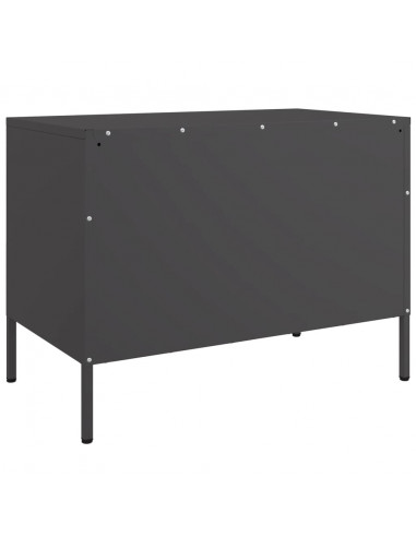 Mobili TV 2pz Neri 68x39x50,5 cm in Acciaio