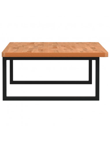 Ripiano a Parete per Lavabo in Acciaio e Massello di Faggio