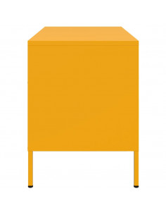 Mobile TV Giallo Senape 68x39x50,5 cm in Acciaio 2