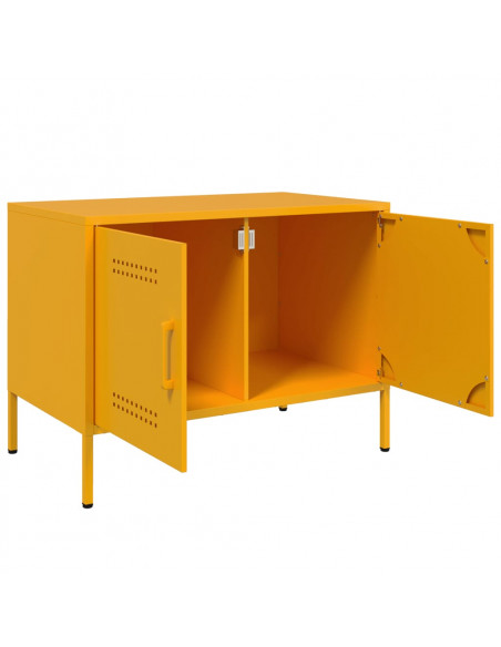 Mobile TV Giallo Senape 68x39x50,5 cm in Acciaio