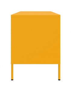 Mobile TV Giallo Senape 100,5x39x50,5 cm in Acciaio 2
