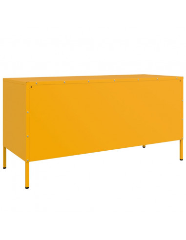 Mobile TV Giallo Senape 100,5x39x50,5 cm in Acciaio