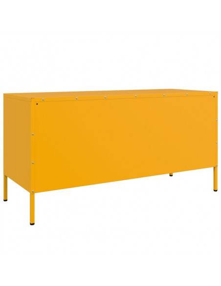 Mobile TV Giallo Senape 100,5x39x50,5 cm in Acciaio