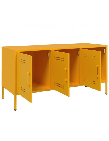 Mobile TV Giallo Senape 100,5x39x50,5 cm in Acciaio